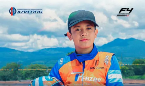 Jeray Perdomo racing on track